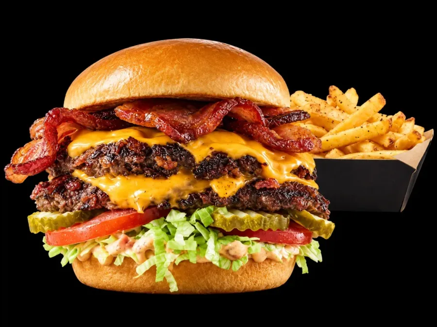 Triple-Bacon Cheeseburger